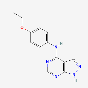 molecular formula C13H13N5O B5546927 N-(4-乙氧基苯基)-1H-吡唑并[3,4-d]嘧啶-4-胺 
