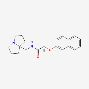 molecular formula C21H26N2O2 B5546929 2-(2-萘氧基)-N-(四氢-1H-吡咯利津-7a(5H)-基甲基)丙酰胺 