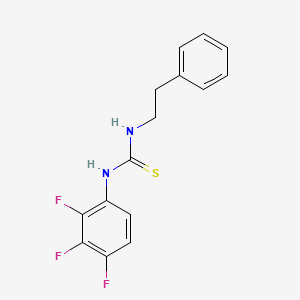 molecular formula C15H13F3N2S B5546943 N-(2-苯乙基)-N'-(2,3,4-三氟苯基)硫脲 
