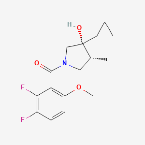 molecular formula C16H19F2NO3 B5546977 (3R*,4R*)-3-环丙基-1-(2,3-二氟-6-甲氧基苯甲酰)-4-甲基吡咯烷-3-醇 