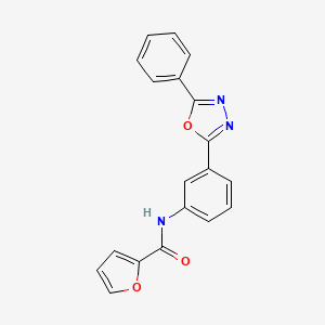 molecular formula C19H13N3O3 B5547093 N-[3-(5-苯基-1,3,4-恶二唑-2-基)苯基]-2-呋喃酰胺 