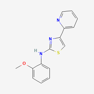 molecular formula C15H13N3OS B5547099 N-(2-methoxyphenyl)-4-(2-pyridinyl)-1,3-thiazol-2-amine 