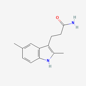 molecular formula C13H16N2O B5547105 3-(2,5-dimethyl-1H-indol-3-yl)propanamide 