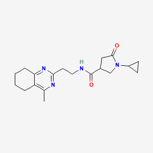 molecular formula C19H26N4O2 B5547116 1-环丙基-N-[2-(4-甲基-5,6,7,8-四氢-2-喹唑啉基)乙基]-5-氧代-3-吡咯烷甲酰胺 