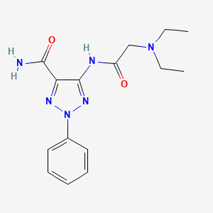 molecular formula C15H20N6O2 B5547130 5-[(N,N-二乙基甘氨酰)氨基]-2-苯基-2H-1,2,3-三唑-4-甲酰胺 