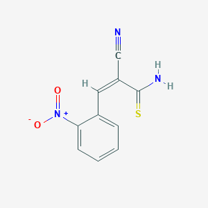 molecular formula C10H7N3O2S B5547134 2-cyano-3-(2-nitrophenyl)-2-propenethioamide 