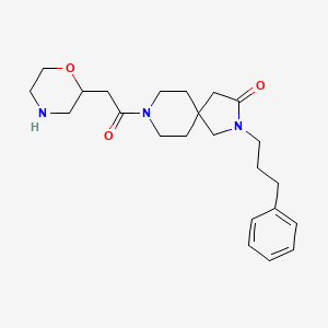 8-(morpholin-2-ylacetyl)-2-(3-phenylpropyl)-2,8-diazaspiro[4.5]decan-3-one