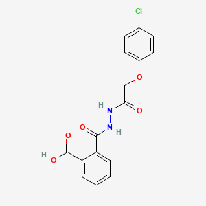 molecular formula C16H13ClN2O5 B5547228 2-({2-[(4-氯苯氧基)乙酰]肼基}羰基)苯甲酸 