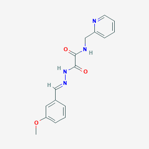 molecular formula C16H16N4O3 B5547231 2-[2-(3-methoxybenzylidene)hydrazino]-2-oxo-N-(2-pyridinylmethyl)acetamide 