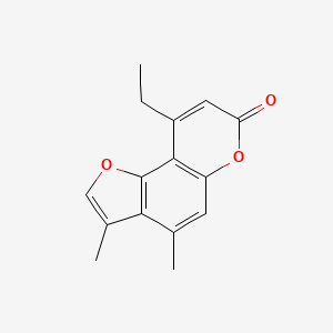 molecular formula C15H14O3 B5547244 9-ethyl-3,4-dimethyl-7H-furo[2,3-f]chromen-7-one 