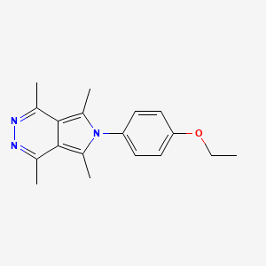 molecular formula C18H21N3O B5547255 6-(4-ethoxyphenyl)-1,4,5,7-tetramethyl-6H-pyrrolo[3,4-d]pyridazine 