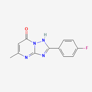 molecular formula C12H9FN4O B5547270 2-(4-氟苯基)-5-甲基[1,2,4]三唑并[1,5-a]嘧啶-7(4H)-酮 