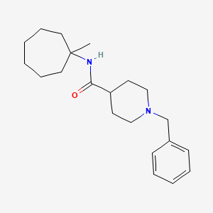 molecular formula C21H32N2O B5547291 1-苄基-N-(1-甲基环庚基)-4-哌啶甲酰胺 