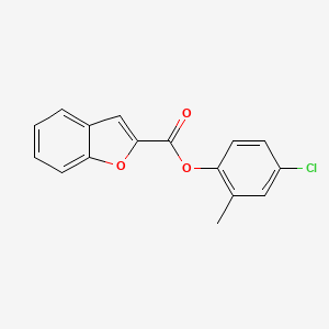 molecular formula C16H11ClO3 B5547302 4-chloro-2-methylphenyl 1-benzofuran-2-carboxylate 