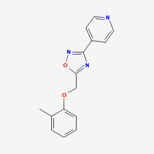 4-{5-[(2-methylphenoxy)methyl]-1,2,4-oxadiazol-3-yl}pyridine