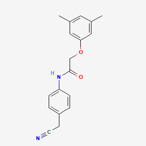 molecular formula C18H18N2O2 B5547322 N-[4-(氰基甲基)苯基]-2-(3,5-二甲基苯氧基)乙酰胺 