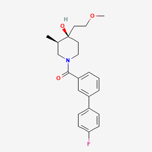 molecular formula C22H26FNO3 B5547340 (3R*,4R*)-1-[(4'-氟联苯-3-基)羰基]-4-(2-甲氧基乙基)-3-甲基哌啶-4-醇 