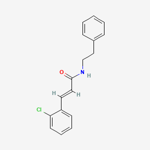 molecular formula C17H16ClNO B5547347 3-(2-氯苯基)-N-(2-苯乙基)丙烯酰胺 