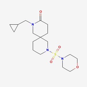 molecular formula C17H29N3O4S B5547361 2-(cyclopropylmethyl)-8-(morpholin-4-ylsulfonyl)-2,8-diazaspiro[5.5]undecan-3-one 