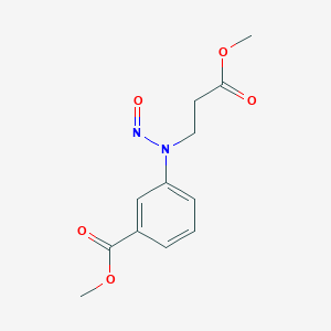 molecular formula C12H14N2O5 B5547366 3-[(3-甲氧基-3-氧代丙基)(亚硝基)氨基]苯甲酸甲酯 