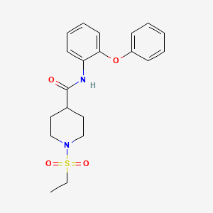 molecular formula C20H24N2O4S B5547368 1-(ethylsulfonyl)-N-(2-phenoxyphenyl)-4-piperidinecarboxamide 
