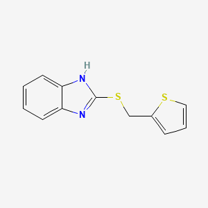 molecular formula C12H10N2S2 B5547370 2-[(2-噻吩基甲基)硫代]-1H-苯并咪唑 