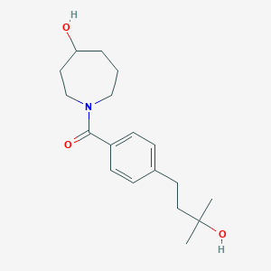 molecular formula C18H27NO3 B5547382 1-[4-(3-hydroxy-3-methylbutyl)benzoyl]-4-azepanol 