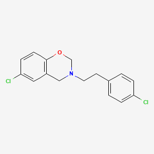 molecular formula C16H15Cl2NO B5547408 6-chloro-3-[2-(4-chlorophenyl)ethyl]-3,4-dihydro-2H-1,3-benzoxazine 