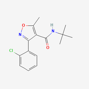 molecular formula C15H17ClN2O2 B5547415 N-(叔丁基)-3-(2-氯苯基)-5-甲基-4-异恶唑甲酰胺 