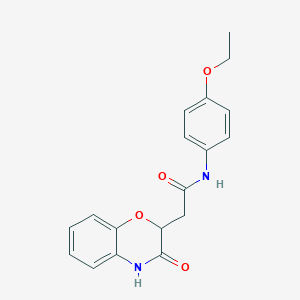 molecular formula C18H18N2O4 B5547456 N-(4-ethoxyphenyl)-2-(3-oxo-3,4-dihydro-2H-1,4-benzoxazin-2-yl)acetamide 