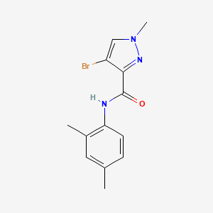 molecular formula C13H14BrN3O B5547471 4-bromo-N-(2,4-dimethylphenyl)-1-methyl-1H-pyrazole-3-carboxamide 