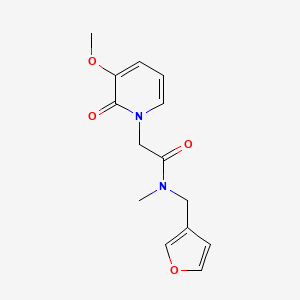 molecular formula C14H16N2O4 B5547477 N-(3-呋喃甲基)-2-(3-甲氧基-2-氧代吡啶-1(2H)-基)-N-甲基乙酰胺 