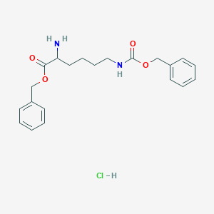 molecular formula C21H27ClN2O4 B554748 (S)-苄基2-氨基-6-(((苄氧羰基)氨基)氨基)己酸盐酸盐 CAS No. 6366-70-7