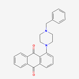 molecular formula C25H22N2O2 B5547495 1-(4-苄基-1-哌嗪基)蒽-9,10-醌 