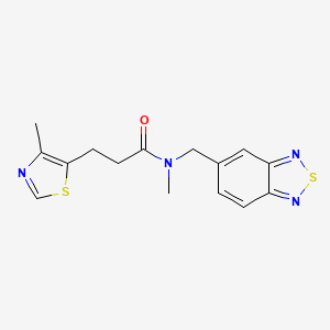 molecular formula C15H16N4OS2 B5547519 N-(2,1,3-苯并噻二唑-5-基甲基)-N-甲基-3-(4-甲基-1,3-噻唑-5-基)丙酰胺 