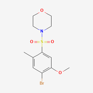 molecular formula C12H16BrNO4S B5547534 4-[(4-bromo-5-methoxy-2-methylphenyl)sulfonyl]morpholine 