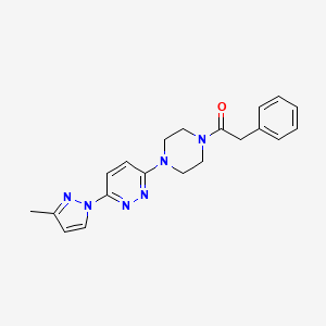 3-(3-methyl-1H-pyrazol-1-yl)-6-[4-(phenylacetyl)-1-piperazinyl]pyridazine