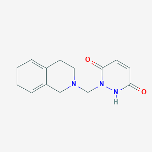 molecular formula C14H15N3O2 B5547546 2-(3,4-dihydro-2(1H)-isoquinolinylmethyl)-6-hydroxy-3(2H)-pyridazinone 