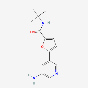 molecular formula C14H17N3O2 B5547562 5-(5-氨基吡啶-3-基)-N-(叔丁基)-2-呋喃酰胺 