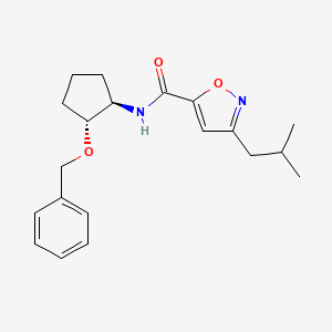 molecular formula C20H26N2O3 B5547567 N-[(1R,2R)-2-(benzyloxy)cyclopentyl]-3-isobutyl-5-isoxazolecarboxamide 