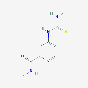 molecular formula C10H13N3OS B5547617 N-methyl-3-{[(methylamino)carbonothioyl]amino}benzamide 