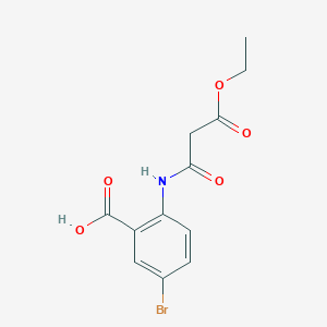 molecular formula C12H12BrNO5 B5547632 5-溴-2-[(3-乙氧基-3-氧代丙酰基)氨基]苯甲酸 CAS No. 113117-47-8