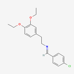 molecular formula C19H22ClNO2 B5547640 (4-chlorobenzylidene)[2-(3,4-diethoxyphenyl)ethyl]amine CAS No. 832740-09-7