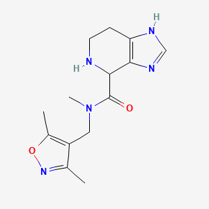 molecular formula C14H19N5O2 B5547654 N-[(3,5-dimethyl-4-isoxazolyl)methyl]-N-methyl-4,5,6,7-tetrahydro-1H-imidazo[4,5-c]pyridine-4-carboxamide dihydrochloride 