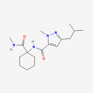 molecular formula C17H28N4O2 B5547660 3-isobutyl-1-methyl-N-{1-[(methylamino)carbonyl]cyclohexyl}-1H-pyrazole-5-carboxamide 