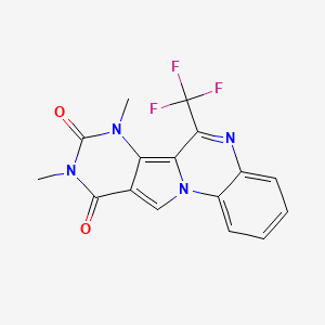 molecular formula C16H11F3N4O2 B5547689 7,9-dimethyl-6-(trifluoromethyl)pyrimido[4',5':3,4]pyrrolo[1,2-a]quinoxaline-8,10(7H,9H)-dione 