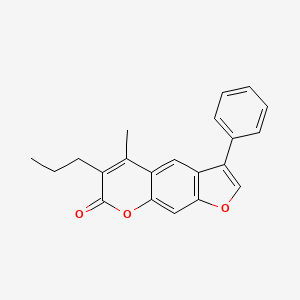 molecular formula C21H18O3 B5547694 5-甲基-3-苯基-6-丙基-7H-呋喃并[3,2-g]色烯-7-酮 