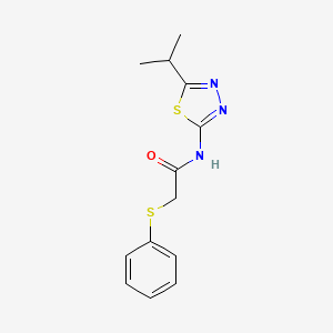 molecular formula C13H15N3OS2 B5547700 N-(5-isopropyl-1,3,4-thiadiazol-2-yl)-2-(phenylthio)acetamide 