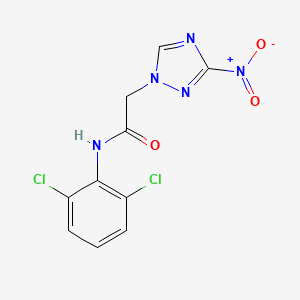 molecular formula C10H7Cl2N5O3 B5547712 N-(2,6-dichlorophenyl)-2-(3-nitro-1H-1,2,4-triazol-1-yl)acetamide 