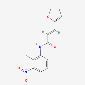 molecular formula C14H12N2O4 B5547759 3-(2-呋喃基)-N-(2-甲基-3-硝基苯基)丙烯酰胺 